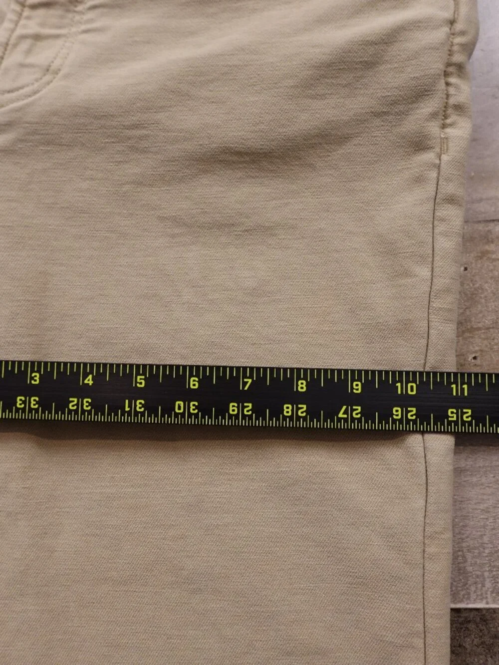 Faherty Brand Five-Pocket Pants Men’s 33 Beige Khaki Stretch Casual Straight